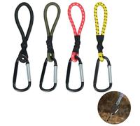 KINDPMA Tendeurs Elastique avec Mousqueton 16pcs 4 Couleurs Tendeur élastiques en Caoutchouc avec Mousqueton pour Voile d'ombrage bâches et Bien Plus Encore