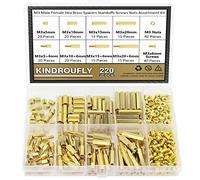 Kindroufly Lot de 220 entretoises hexagonales en laiton M3 mâle et femelle pour carte mère PCB