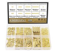 Kindroufly Lot de 320 entretoises hexagonales en laiton M2 mâle et femelle pour carte mère PCB