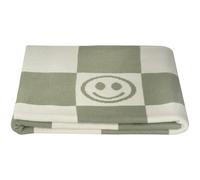 Kindsgut Couverture Bébé Coton 80x100 cm, Motif Smiley Pistache | Plaid bébé tricoté OEKO-TEX, poussette, lit, siège auto, lavable à 30 °C, unisexe, cadeau de naissance