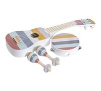 Kindsgut Ensemble d'instruments de Musique avec hochet et Tambourin, Couleurs discrètes et Modernes, Rayures