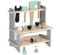 Kindsgut établi de Bricolage en Bois, Plaisir de Jouer à Construire, Visser et marteler, Design Simple et Couleurs discrètes, Enfants