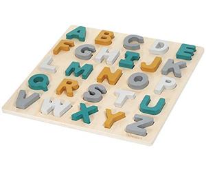 Kindsgut Jeu d’éveil Puzzle ABC, Puzzle de Lettres en Bois aux Couleurs discrètes, Caspar