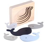 Jeu d'éveil - Puzzle baleine bleu TU