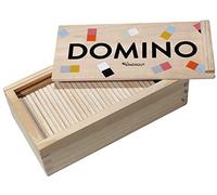 Kindsgut Jeu éducatif Domino Animaux en Bois, Jeu pour Enfants, Cadeau avec des Couleurs discrètes et Un Design Simple pour Le Plaisir de Jouer, Jouet en Bois