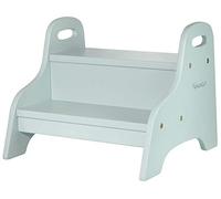 Kindsgut Marchepied en Bois, Tabouret à 2 marches idéal pour Les Enfants, Couleurs discrètes et qualité Haut de Gamme, Aigue-Marine