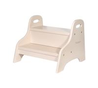 Kindsgut Marchepied Enfant 2 Marches en MDF Antidérapant, Sable | Tabouret pour salle de bain et lavabo dès 3 ans, structure stable, charge maximale 50 kg, dimensions 40 x 33 x 37 cm