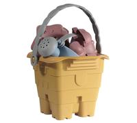 Kindsgut Moules à Sable et Jouets de Plage Enfant, 6 Pièces, Toni | Set bac à sable léger avec moules en plastique souple, formes variées et couleurs douces, facile à emporter en vacances