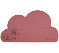 Kindsgut Set de Table X Enfant en Silicone étanche et antidérapant en Forme de Nuage, la Souris et l'éléphant, Rose foncé