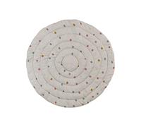 Kindsgut Tapis d'Éveil Bébé Rond Coton 120 cm, Gris à Pois