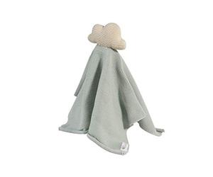 Kindsgut Tissu câlin, hochet, en coton, couleurs discrètes et design simple, idéal pour les voyages ou les câlins, joli cadeau de naissance, nuage