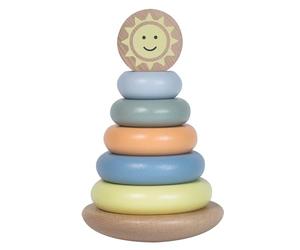 Kindsgut Tour d'empilage, en Bois pour Jeunes Enfants, Beau Cadeau pour Le Premier Anniversaire, Couleurs discrètes et Design Simple, Soleil
