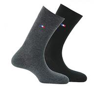 Kindy - Lot de 2 paires de chaussettes en coton MADE IN FRANCE - couleur - Anthracite Noir - Pointure - 39-42