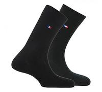 Kindy - Lot de 2 paires de chaussettes en coton MADE IN FRANCE - couleur - Noir/Noir - Pointure - 43-46