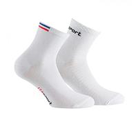Kindy - Lot de 2 paires de socquettes sport - couleur - Blanc tricolore - Pointure - 37-41