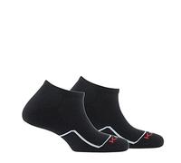 Kindy - Lot de 2 paires d'invisibles K-SPORT en coton spéciales baskets - couleur - Noir - Pointure - 43-46