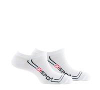 Kindy - Lot de 2 paires d'invisibles sport homme en coton - couleur - Blanc - Pointure - 43-46