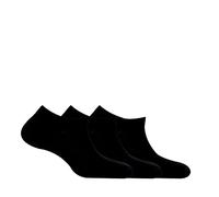 Kindy - Lot de 3 paires d'invisibles jersey en Polyester unies - couleur - Noir - Pointure - 43-46