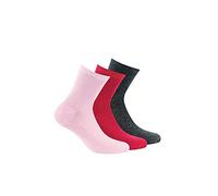 Kindy - Lot de 3 paires socquettes unies - couleur - Rose gris - Pointure - 37-41