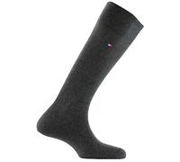 Kindy - Mi-bas uni en coton motif drapeau Français MADE IN FRANCE - couleur - Anthracite - Pointure - 43-46