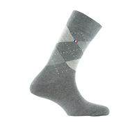 Kindy - Mi-chaussettes en coton Drapeau Intarsia MADE IN FRANCE - couleur - Gris - Pointure - 43-46