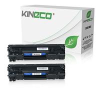 Kineco 2 Toner Compatible pour HP CE285A CE285X LaserJet Pro P1100, LaserJet Pro P1102w ePrint, LaserJet Pro M1132 All-in-One - 85A - Noir Je 2.100 Côtés