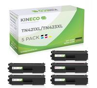 Kineco 5 Toners compatibles pour Brother TN-421 TN-423 pour Brother HL-L8360CDW HL-L8260CDW DCP-L8410CDN L8410CDW MFC-L8690CDW