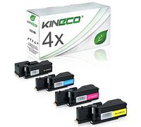 Kineco Pack de 4 Cartouches de Toner Compatible avec Dell C1660 HC Noir, Cyan, Magenta, Jaune C 1660 w