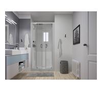 Kinemagic7 Design 120X90 Niche Pivotant Mixte Transparent Mécanique - KINEDO KT-1209-NMP-TN2-XDK