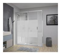 Kinemagic7 Design 160X90 Angle Coulissant Basse Dépoli 1 bande Thermostatique - KINEDO KT-1609-ABC-DB3-XDW