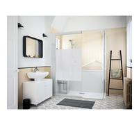 Kinemagic7 Sérénité 140x70 Angle Solo Basse Dépoli 1 bande Thermostatique - KINEDO KT-1407-ABS-DB3-GSA