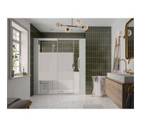 Kinemagic7 Sérénité+ 140x70 Niche Coulissant Basse Dépoli 1 bande Thermostatique - KINEDO KT-1407-NBC-DB3-GSPA