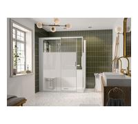 Kinemagic7 Sérénité+ 140x90 Angle Coulissant Basse Dépoli 1 bande Thermostatique - KINEDO KT-1409-ABC-DB3-GSPZ