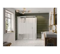 Kinemagic7 Sérénité+ 160x80 Angle Coulissant Haute Dépoli 1 bande Thermostatique - KINEDO KT-1608-AHC-DB3-GSPS