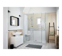 Kinemagic7 Sérénité 170x70 Angle Coulissant Mixte Transparent Thermostatique - KINEDO KT-1707-AMC-TN3-GSO