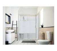 Kinemagic7 Sérénité 170x70 Niche Coulissant Haute Transparent Mécanique - KINEDO KT-1707-NHC-TN2-GSO