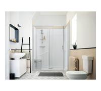 Kinemagic7 Sérénité 170x70 Niche Coulissant Haute Transparent Thermostatique - KINEDO KT-1707-NHC-TN3-GSM