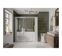 Kinemagic7 Sérénité+ 170x80 Niche Coulissant Basse Transparent Mécanique - KINEDO KT-1708-NBC-TN2-GSP2