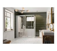 Kinemagic7 Sérénité+ 170x90 Angle Coulissant Mixte Transparent Mécanique - KINEDO KT-1709-AMC-TN2-GSPH