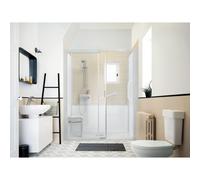 Kinemagic7 Sérénité 170x90 Niche Coulissant Mixte Transparent Mécanique - KINEDO KT-1709-NMC-TN2-GS9