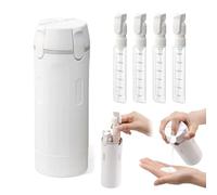 Kinesgsg Flacon Distributeur de Voyage 4 en 1, 40 ML Portables 4 en 1 | pour Article de Toilette avec Balance et Etiquette, Conteneur Rechargeable Etanches, pour Shampooing, Lotion, Après-shampoing