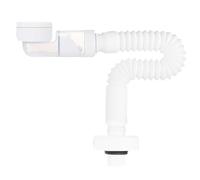 Kinesgsg Siphon Lavabo Flexible Evacuation Evier 1 1/4", 360° Extensible Syphon Lavabo Salle de Bain, Réglable Anti-Odeurs Gain de Place Siphon Evier Cuisine, pour Salle de Bain, Cuisine