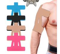 Kinesiology Tape For Shoulder Pain Relief,Kinesiology Tape For Shoulder,Precut Kinesiology Tape For Knees,Waterproof & Elastic, Breathable,Hypoallergenic Latex-Free Elastic (10*Color)