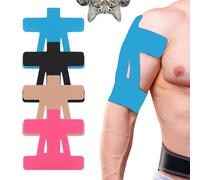 Kinesiology Tape For Shoulder Pain Relief,Kinesiology Tape For Shoulder,Precut Kinesiology Tape For Knees,Waterproof & Elastic, Breathable,Hypoallergenic Latex-Free Elastic (10*Blue)