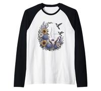 Kinésithérapeute Colibri Floral Violet Manche Raglan