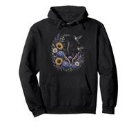 Kinésithérapeute Colibri Floral Violet Sweat à Capuche