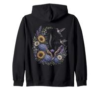 Kinésithérapeute Colibri Floral Violet Sweat à Capuche