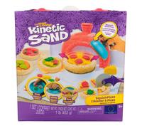 Kinetic Sand Sable Magique - Atelier À Pizza Magique 453 G + 2 Accessoires - Sculptez à l'Infini ce Sable Coloré comme de la Pâte à Modeler - Jouet Sensoriel - Jouet Enfant 5 Ans Et +