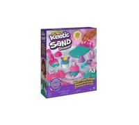 Kinetic Sand - Coffret Patisserie Licorne, delices feeriques - 453g sable magique, Moules, Outils - Set modelage fille + carte