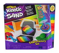Kinetic Sand, Coffret Sandisfactory avec 907g de coloré et Noir, Comprenant Plus de 10 Outils, élaboré à partir de Sable Naturel, Sable de Jeu sensoriel pour Les Enfants à partir de 3ans